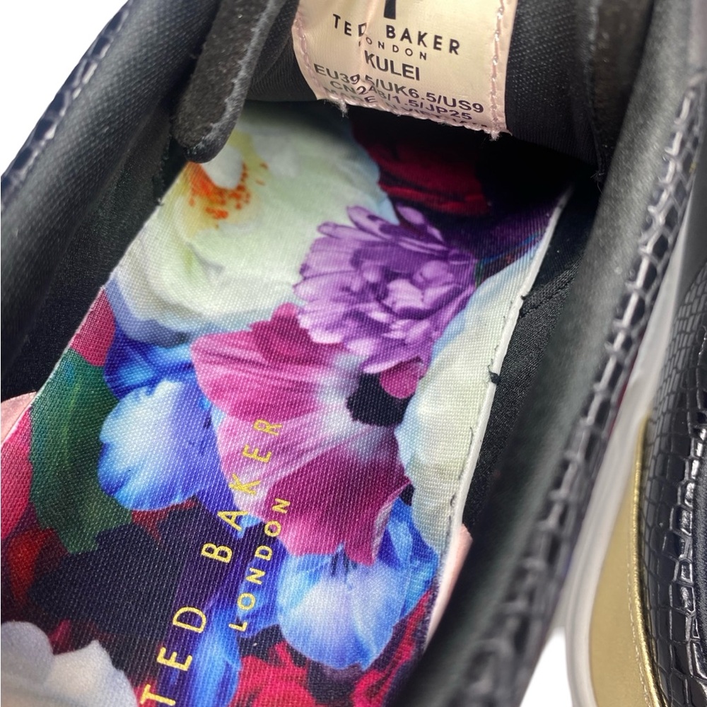 Ted Baker Black and Gold sneakers woman’s size 9 - Picture 11 of 12